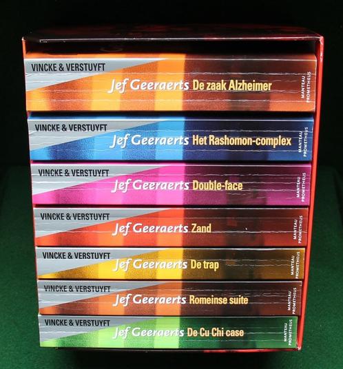 Boekenbox Jef Geeraerts 7 misdaadromans, Boeken, Thrillers, Zo goed als nieuw, België, Ophalen