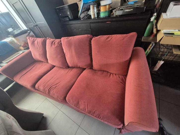 Ikea Ektorp driezit (kleur roodbruin), Maison & Meubles, Canapés | Salons, Utilisé, Banc droit, Trois personnes, 200 à 250 cm