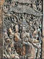 Handgemaakte hindoestaanse/nepalaise houten panelen, Antiquités & Art, Curiosités & Brocante, Enlèvement