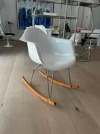 Design stoel in wit, Maison & Meubles, Chaises, Comme neuf, Bois, Enlèvement, Blanc