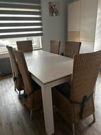 Tafel - uitschuifbaar 6/8 pers 184/245L 89B 77H, Huis en Inrichting, Tafels | Eettafels, Ophalen, Gebruikt, 200 cm of meer, 50 tot 100 cm