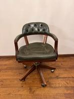 Vintage bureau stoel Chesterfield, Huis en Inrichting, Bureaustoelen, Ophalen, Gebruikt, Groen, Bureaustoel
