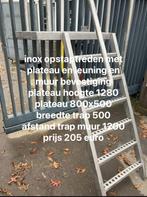 inox trap met leuning, Ophalen, Zo goed als nieuw