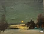 Staf Stientjes (1883-1974): Winterlandschap (O/D, 75 x 64 cm, Ophalen of Verzenden
