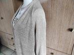 Lange gebreide vest, Kleding | Dames, River woods, Ophalen, Zo goed als nieuw, Beige