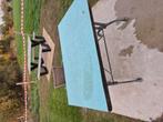blauwe tuintafels, Tuin en Terras, Ophalen, Gebruikt