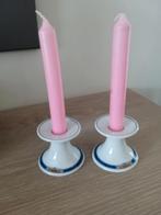 2 vintage keramische kandelaars, Ophalen of Verzenden, Zo goed als nieuw