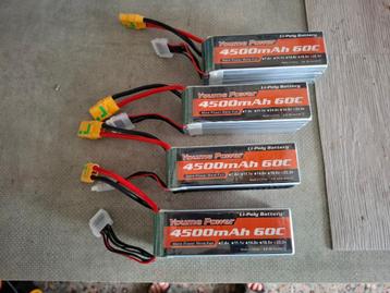 Youme power 6 cell 4500mah 60c 4stuks in een lot. beschikbaar voor biedingen