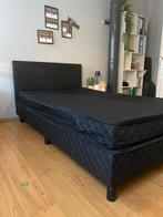 Lit boxpring 120 x 190 couleur noir et sur matelas, Boxpring, Enlèvement, Utilisé, 120 cm