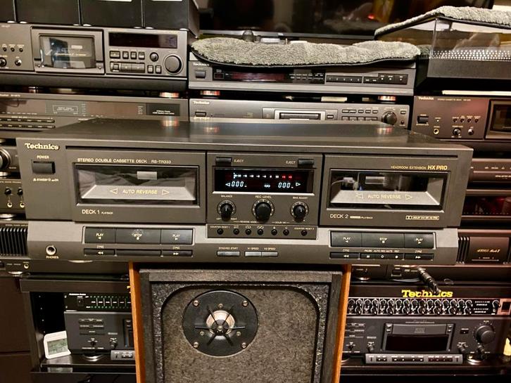 Technics RS-TR333 cassettedeck, Audio, Tv en Foto, Cassettedecks, Dubbel, Overige merken, Auto-reverse, Tiptoetsen, High speed dubbing