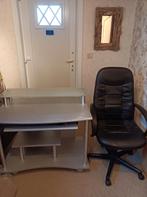 Computer tafel plus bureau stoel zwart grijze taf, Huis en Inrichting, Bureaus, Ophalen, Gebruikt