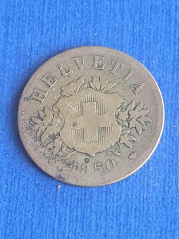 1850 Zwitserland 20 rappen in zilver Straatsburg beschikbaar voor biedingen