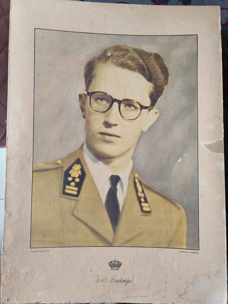 Koning Boudewijn, statiefoto, gebruikt in openbare gebouwen., Verzamelen, Foto's en Prenten, Foto, Ophalen of Verzenden