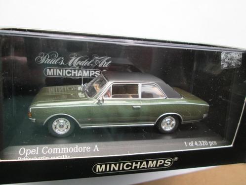 Minichamps Opel Commodore A grünm. 1:43, Hobby & Loisirs créatifs, Voitures miniatures | 1:43, Comme neuf, Voiture, MiniChamps