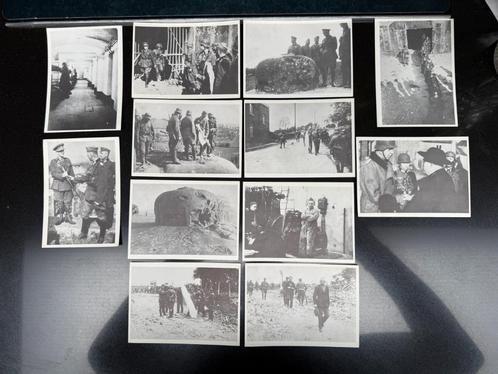 12 foto's WOII - Capitulatie Belgisch leger 1940 ford Aubin, Verzamelen, Militaria | Tweede Wereldoorlog, Landmacht, Foto of Poster