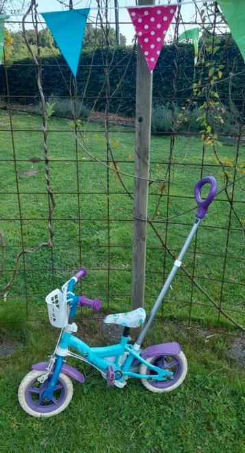 kinderfiets met duwstang - frozen beschikbaar voor biedingen