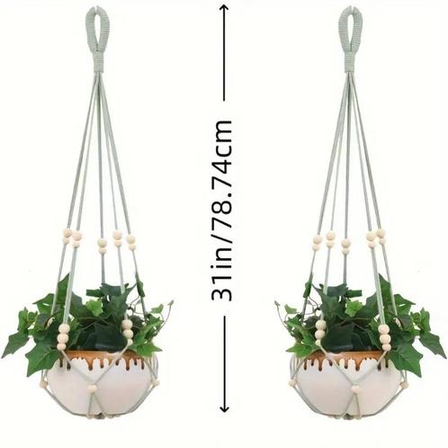 Ensemble de 2 suspensions macramé pour plantes, Maison & Meubles, Accessoires pour la Maison | Autre, Neuf, Enlèvement ou Envoi