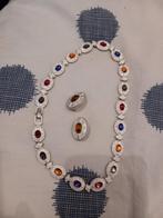 Collier gris pierre de couleurs création unique, Handtassen en Accessoires, Kettingen, Ophalen of Verzenden, Zo goed als nieuw