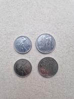 Set van 4 oude Italiaanse Lire munten, Postzegels en Munten, Verzenden, Italië, Setje