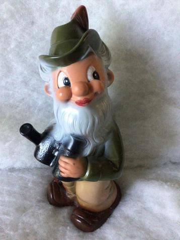 Vintage kabouter. Götz. Jager met hond. 30 cm beschikbaar voor biedingen