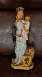 Antieke Madonna met kindje polycroomsteen, Ophalen of Verzenden