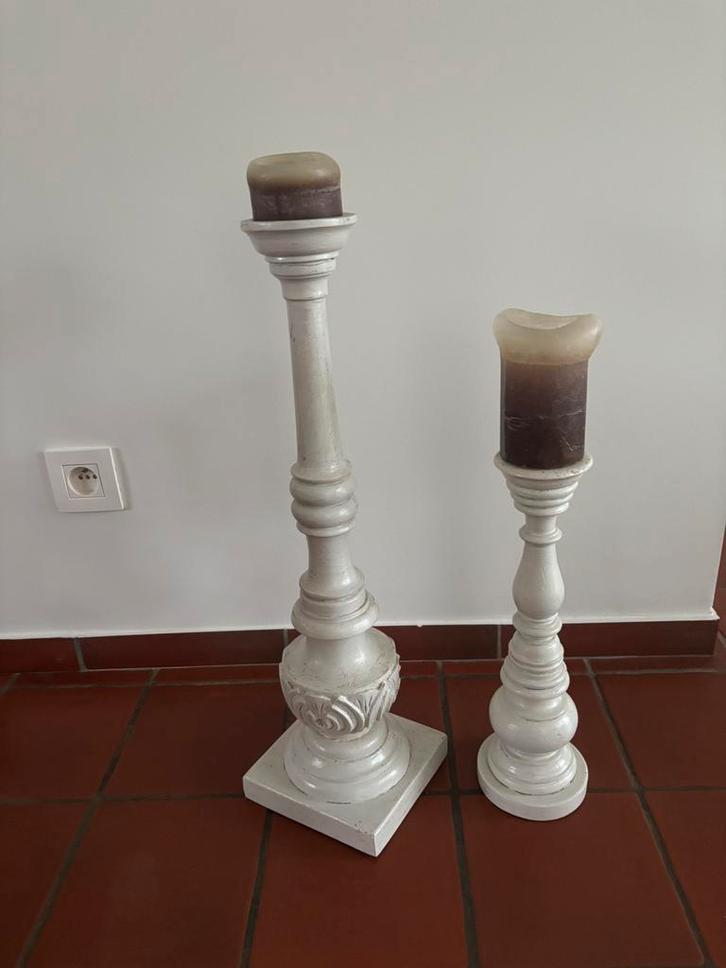 Grands chandeliers champêtres Clayre & Eef, Maison & Meubles, Accessoires pour la Maison | Bougeoirs & Bougies, Comme neuf, Bois