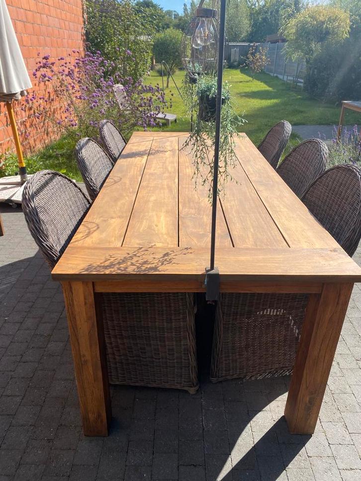 Prachtig tuinset Bristol, Tuin en Terras, Tuinsets en Loungesets, Zo goed als nieuw, Tuinset, Teakhout, 6 zitplaatsen, Ophalen