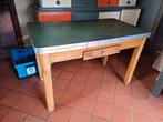 Table cuisine vintage avec rallonge, Bois, Utilisé, Enlèvement ou Envoi