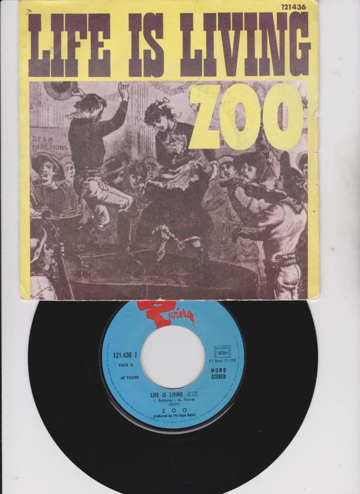 Zoo  – Life Is Living  1972, Cd's en Dvd's, Vinyl Singles, Gebruikt, Single, Rock en Metal, 7 inch, Ophalen of Verzenden