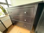 2x zwarte ladekast Hemnes, Huis en Inrichting, Ophalen, 100 tot 150 cm, Klassiek, Zo goed als nieuw