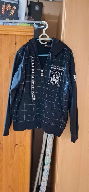 Zwarte zomerjas met kap maat XL heren beschikbaar voor biedingen