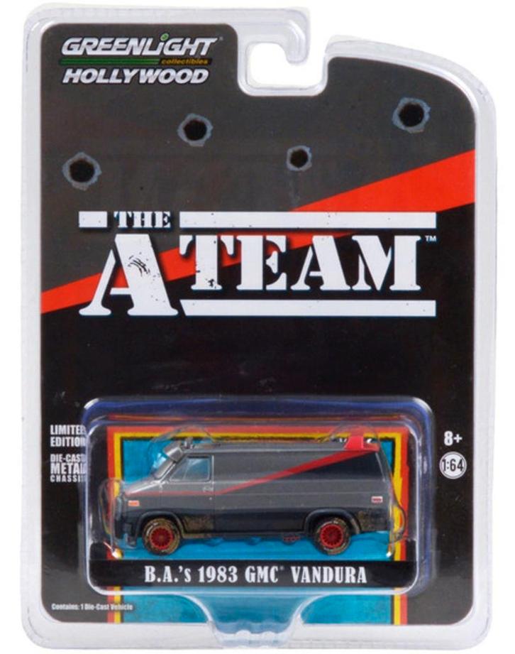 The A-Team - 1983 B.A.'s GMC Vandura (weathered) 1:64, Hobby en Vrije tijd, Modelauto's | Overige schalen, Nieuw, Auto, Ophalen of Verzenden