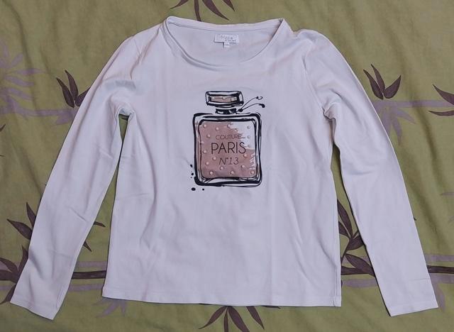 Manche longue blanche avec imprimé amusant - taille 170, Enfants & Bébés, Vêtements enfant | Taille 170, Comme neuf, Fille, Chemise ou À manches longues