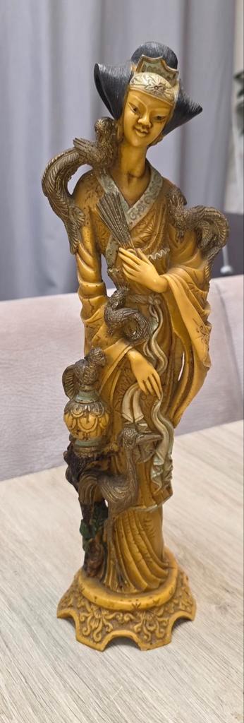 2 paires de statuettes chinoises d’ornement en résine, Collections, Statues & Figurines, Enlèvement ou Envoi