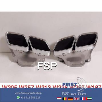 W253 X253 C253 GLC63 FACELIFT AMG UITLAAT SIERSTUKKEN CHROOM beschikbaar voor biedingen