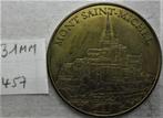 31 mm medaille voor verzamelaars van Paris Mont Saint Michel, Ophalen of Verzenden, Overige materialen