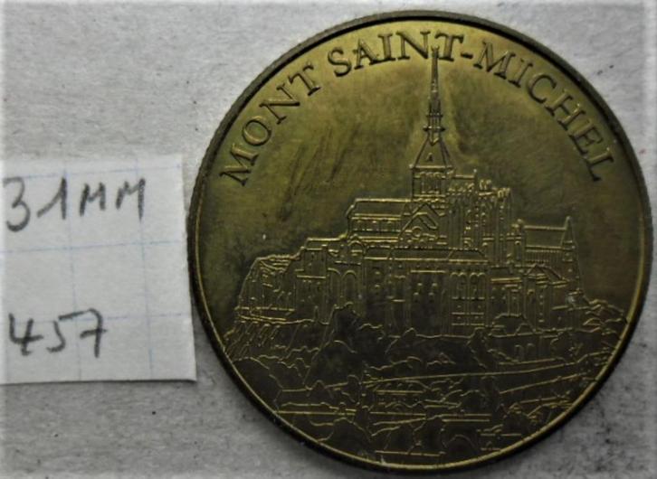 Jeton médaille de collection Paris mont saint michel 31mm, Timbres & Monnaies, Pièces & Médailles, Autres matériaux, Enlèvement ou Envoi