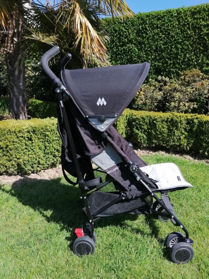 Buggy Maclaren Quest black/silver, Kinderen en Baby's, Buggy's, Zo goed als nieuw, Maclaren, Verstelbare rugleuning, Zonnekap