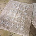 Tapis lavable beige chambre enfant alphabet happy décor kids