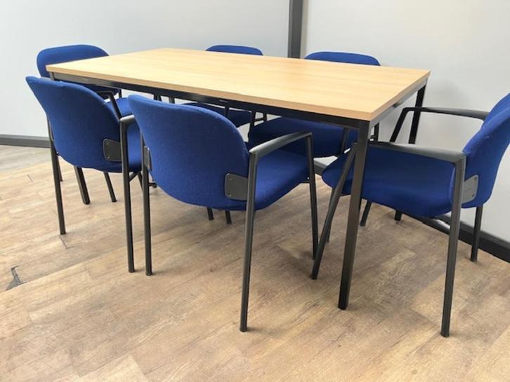 Simpele kantine/vergadertafel – Licht eiken (160), Huis en Inrichting, Tafelkleden, Ophalen