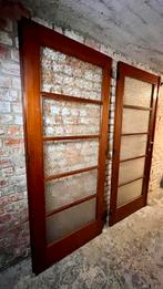 Originele jaren '30 dubbele houten binnendeuren, goede staat, Doe-het-zelf en Bouw, Ophalen, Gebruikt, 80 tot 100 cm, Binnendeur