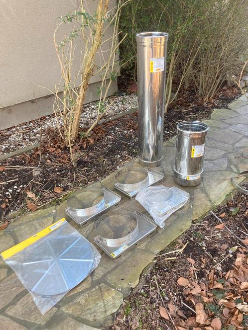 Inox schouw poujoulat therminox 200, Huis en Inrichting, Kachels, Zo goed als nieuw, Ophalen