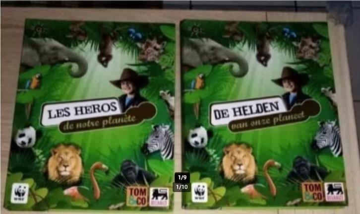 Delhaize: 4 volle boeken met kaarten, nickelodeon knikkers, Collections, Actions de supermarché, Enlèvement ou Envoi