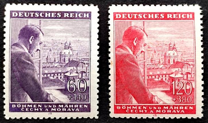A.Hitler op raam van kasteel in Praag 1943 POSTFRIS, Postzegels en Munten, Postzegels | Europa | Duitsland, Postfris, Overige periodes