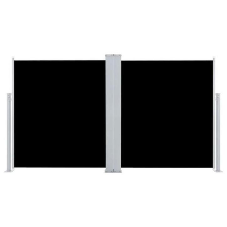 Dubbel Windscherm Nieuw 170 x 600 cm Zwart, Caravans en Kamperen, Windschermen, Nieuw, Uittrekbaar, Ophalen