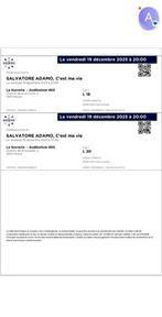 2 places pour Adamo 19/12
