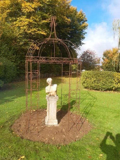 Vierkant smeedijzeren tuinhuisje met volledige barklimplante, Tuin en Terras, Tuinmeubel-accessoires, Nieuw, Ophalen