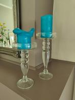 Glazen kandelaars, Huis en Inrichting, Woonaccessoires | Kandelaars en Kaarsen, Overige materialen, Overige kleuren, 25 tot 50 cm