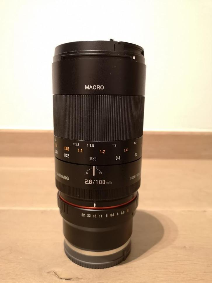 Samyang 100mm 2.8 lens voor Sony E mount, Audio, Tv en Foto, Foto | Lenzen en Objectieven, Zo goed als nieuw, Macrolens, Ophalen