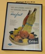COLIBRI reclame in kader 40 cm x 30 cm, Verzamelen, Ophalen of Verzenden, Zo goed als nieuw, Reclamebord